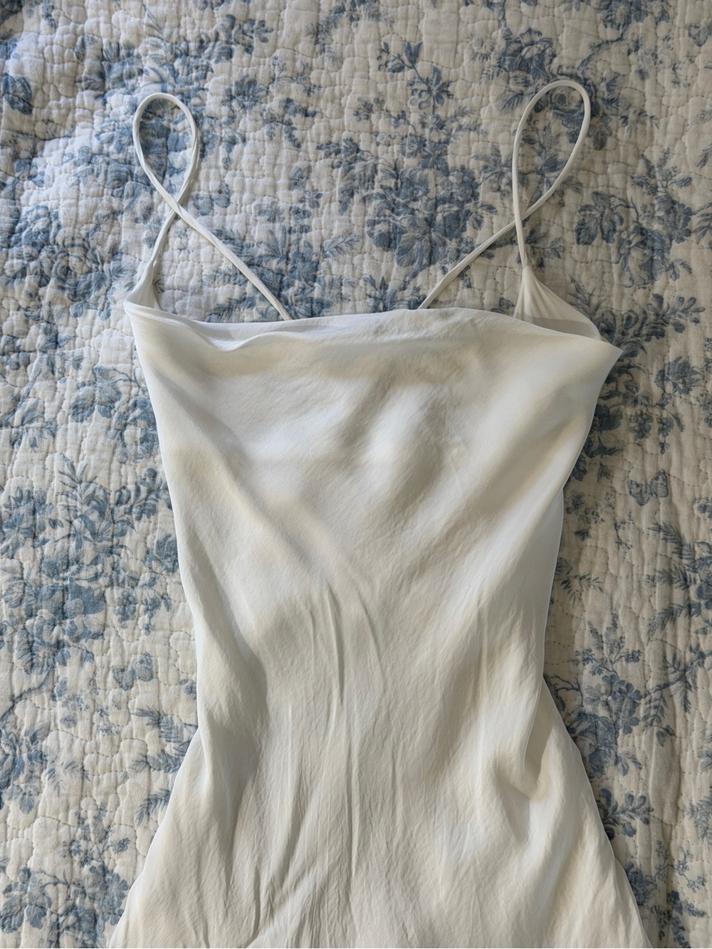 Olivaceous White Squareneck Mini Dress Size Medium